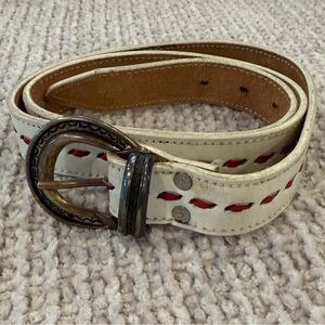 🔥Enterpises New York Stylish White and Red Women's Belt🔥